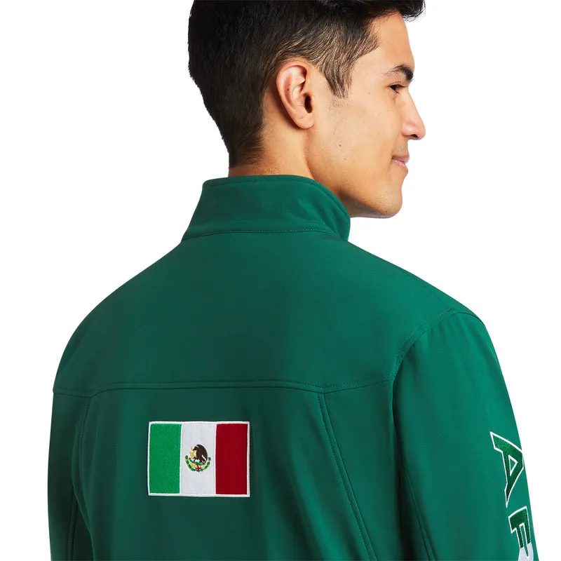 Ariat Men's New Team Softshell Mexico Jacket, Green