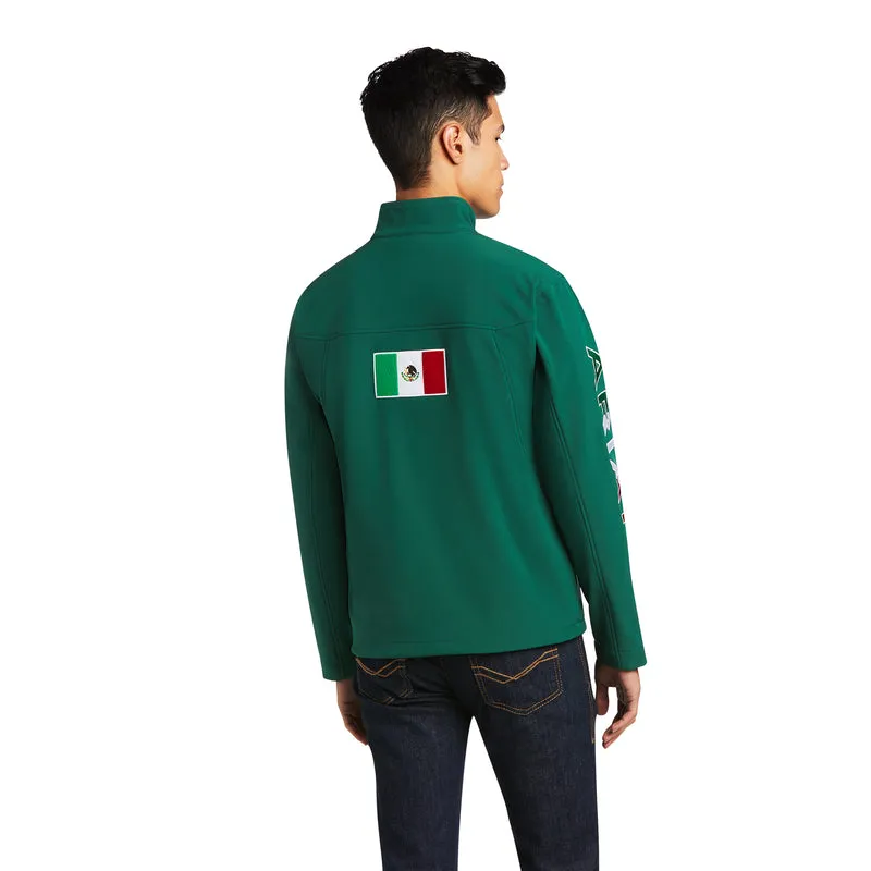 Ariat Men's New Team Softshell Mexico Jacket, Green