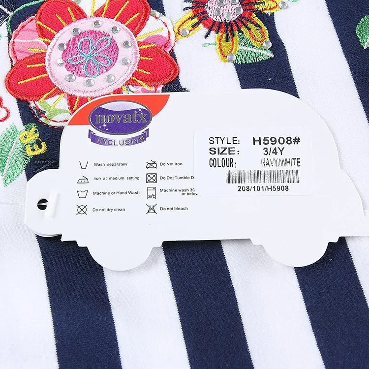 Baby clothes girl cotton embroidery knee length dress kids clothes girl dress floral long sleeves casual dresses for girls