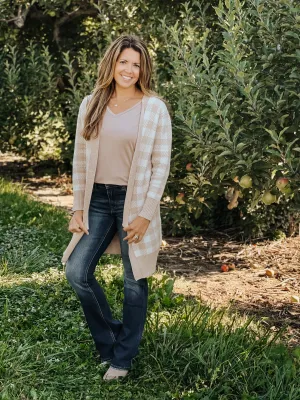 Blocked Check Cardigan
