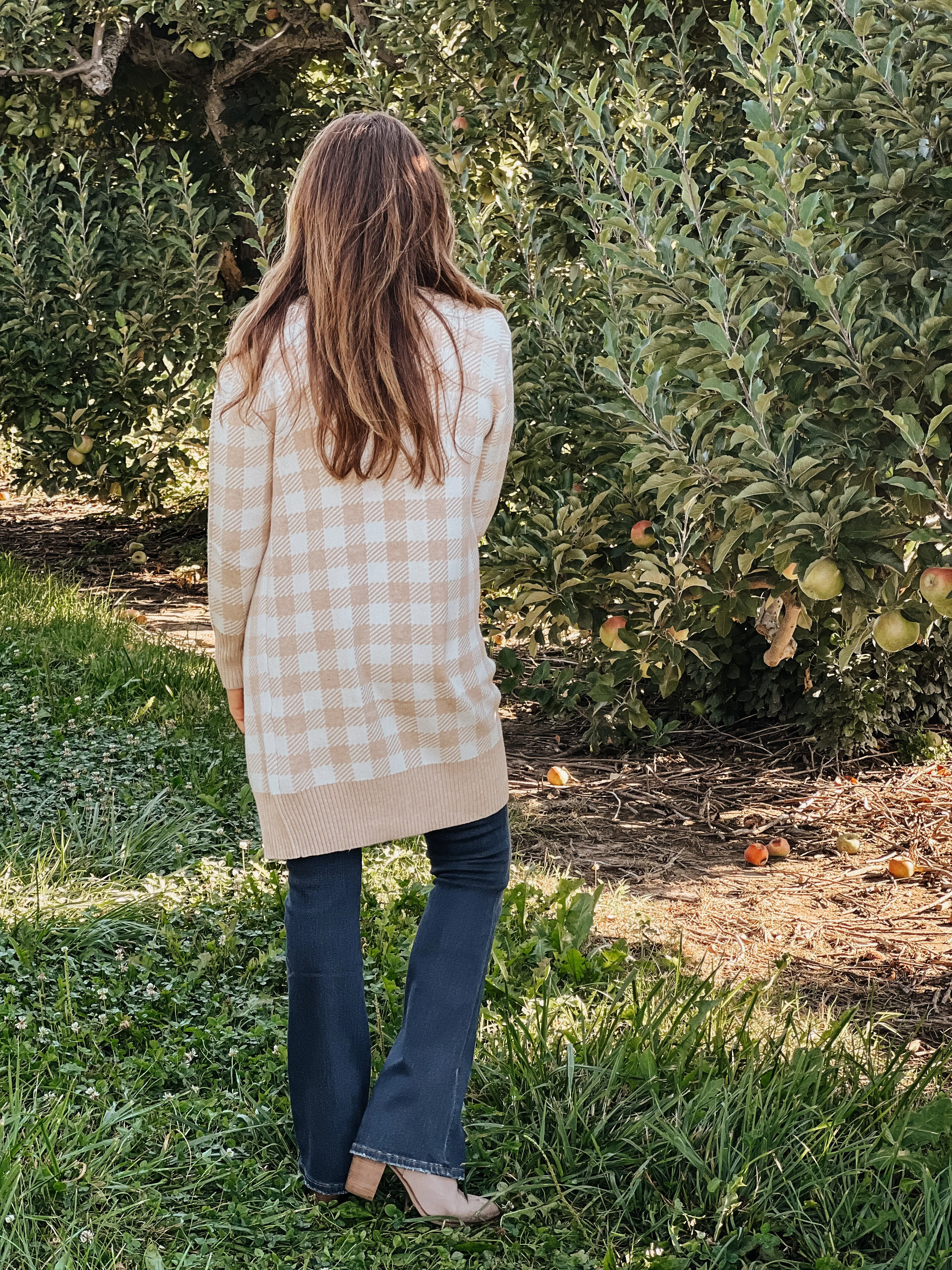 Blocked Check Cardigan