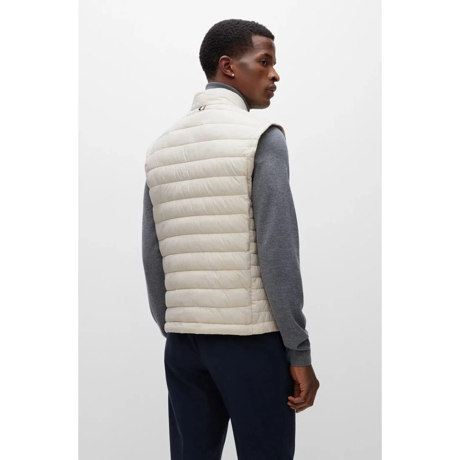 BOSS PACKABLE GILET WITH TONAL LOGO