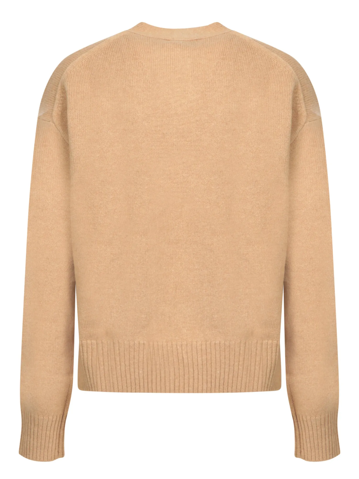 Camel Wool-Cashmere Cardigan