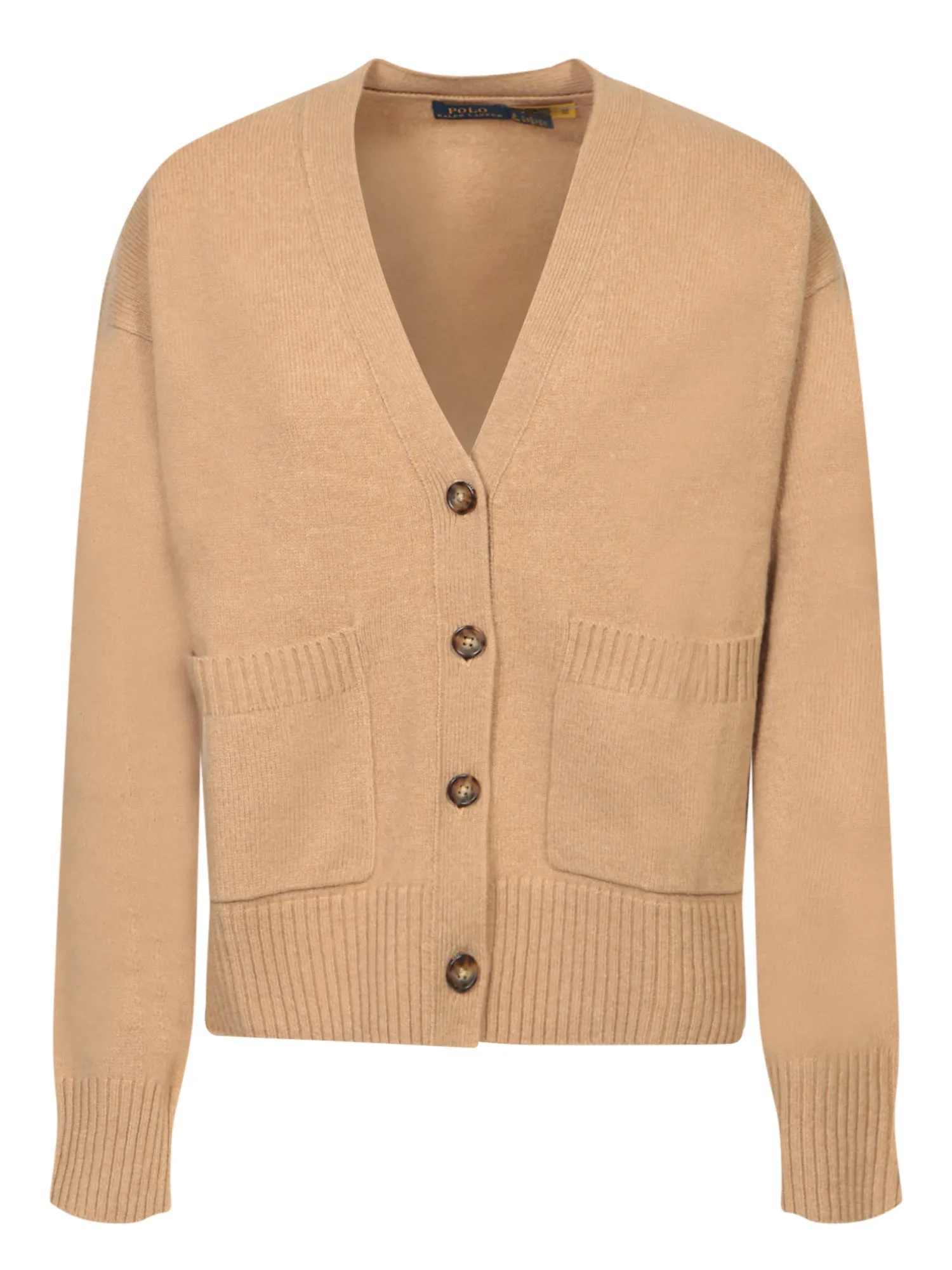 Camel Wool-Cashmere Cardigan