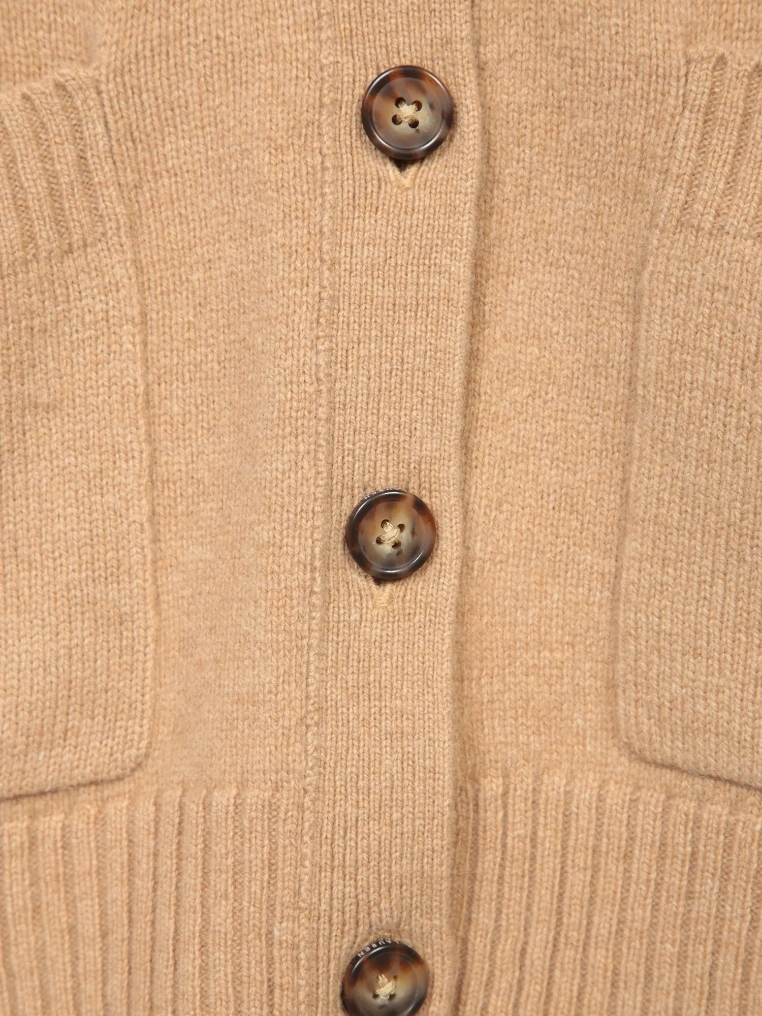 Camel Wool-Cashmere Cardigan