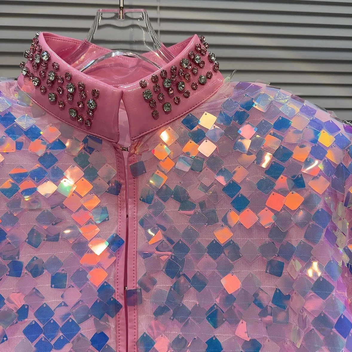 Colorful Gradient Sequins Diamond Jackets