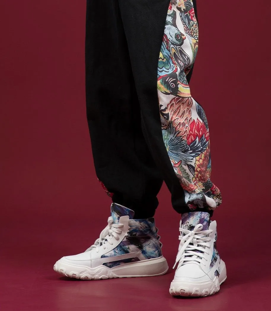 Cotton Pants - Colorful Animal Jungle Pattern