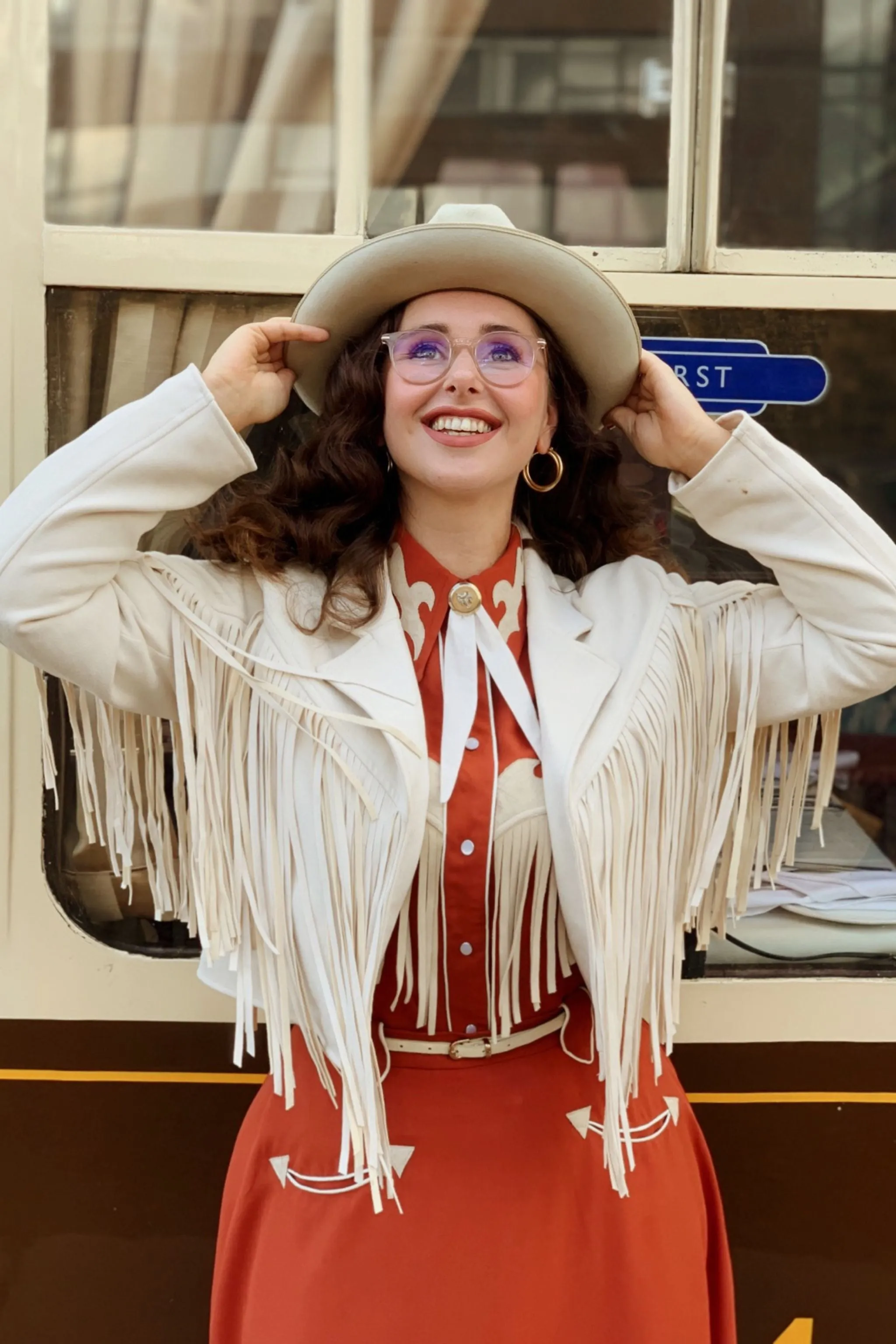 Faux Suede Fringe Jacket - Ivory