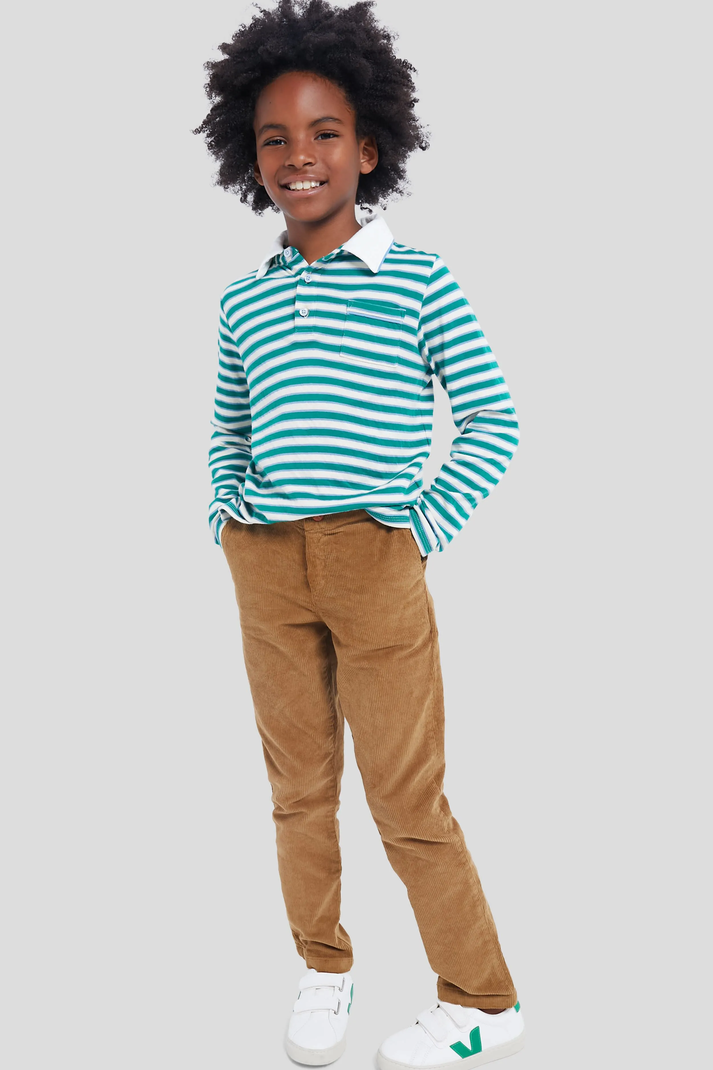 Foliage Rugby Stripe Parker Polo