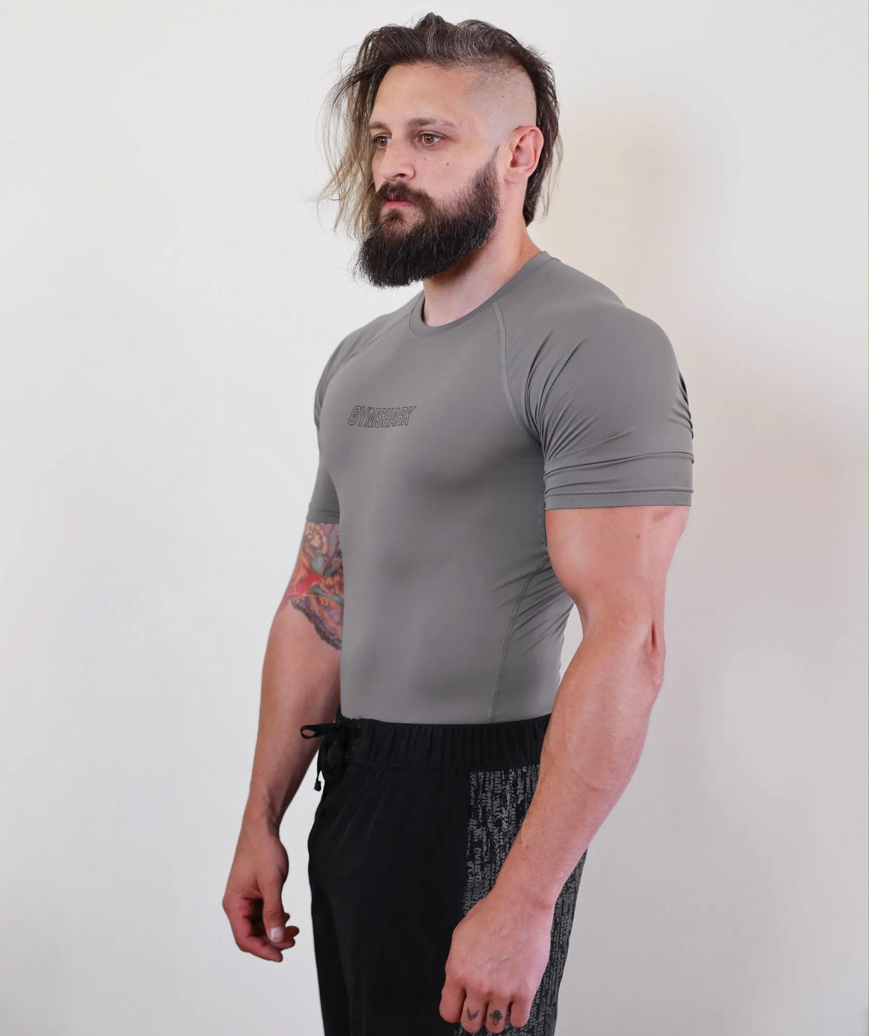 Gymshark Combat Rashguard - Smokey Grey
