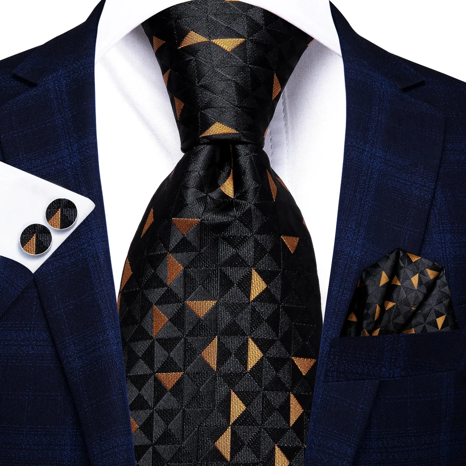 Hi-Tie Red Fashion Business Striped 100% Silk Men's Tie NeckTie 8.5cm Ties for Men Formal Luxury Wedding Quality Gravata