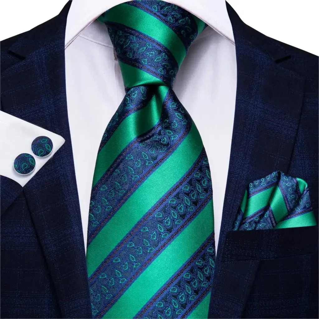 Hi-Tie Red Fashion Business Striped 100% Silk Men's Tie NeckTie 8.5cm Ties for Men Formal Luxury Wedding Quality Gravata