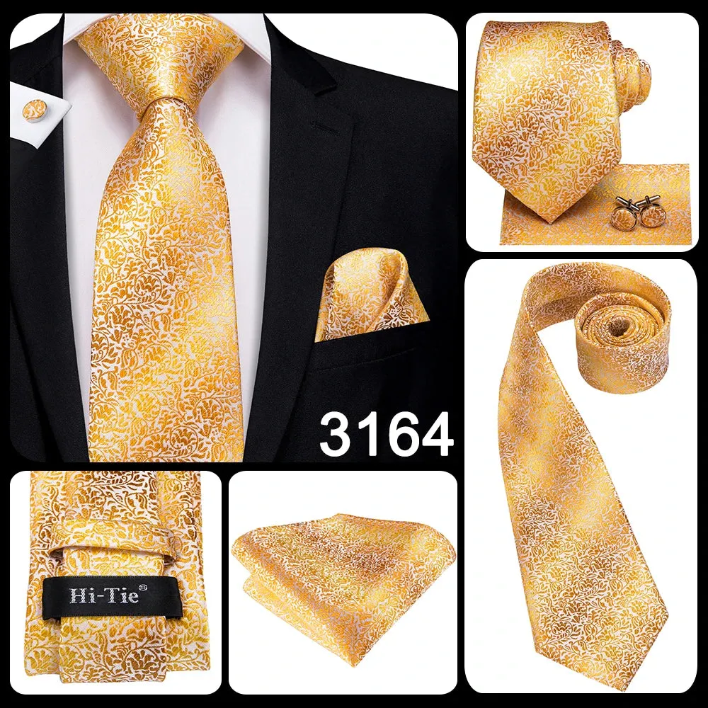 Hi-Tie Red Fashion Business Striped 100% Silk Men's Tie NeckTie 8.5cm Ties for Men Formal Luxury Wedding Quality Gravata