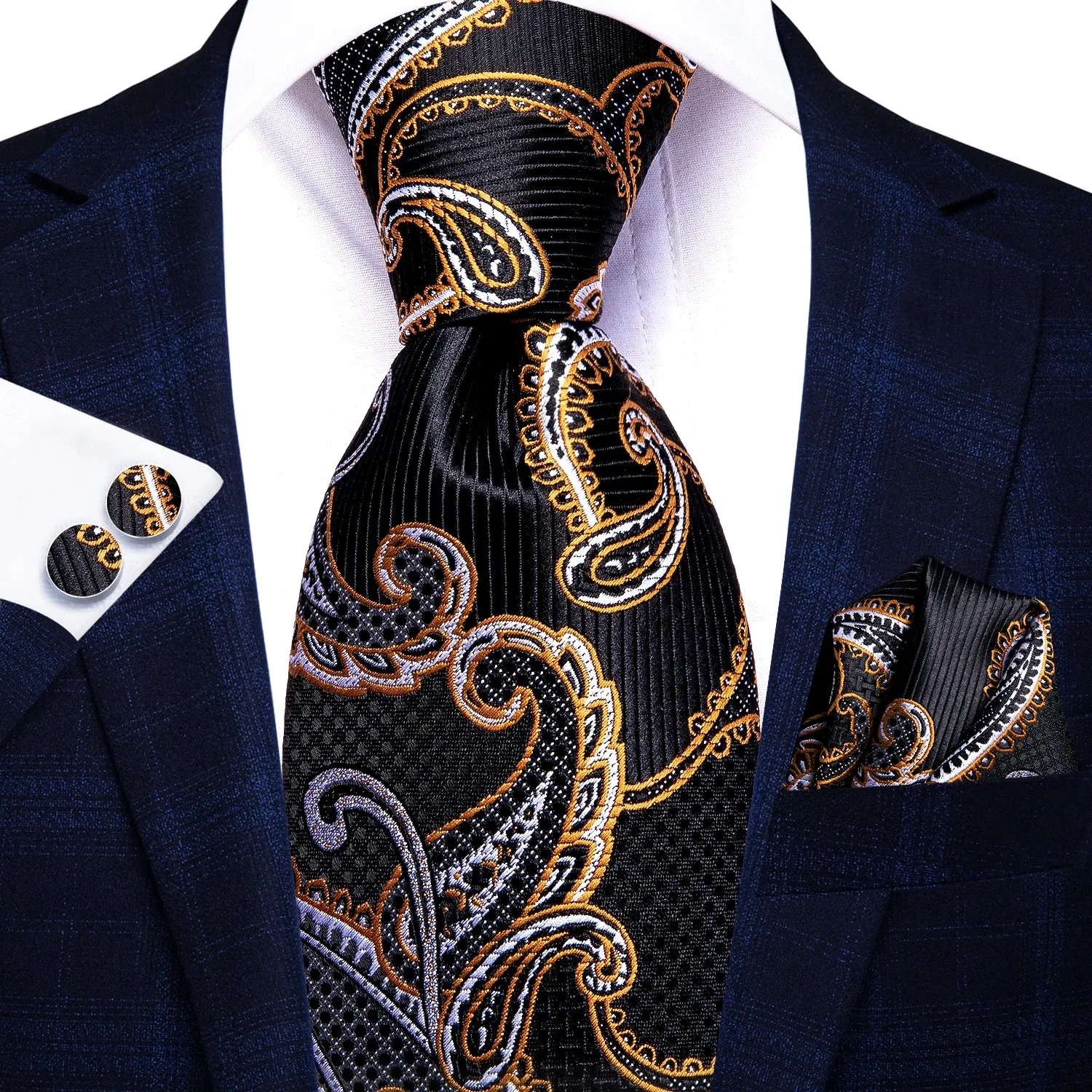 Hi-Tie Red Fashion Business Striped 100% Silk Men's Tie NeckTie 8.5cm Ties for Men Formal Luxury Wedding Quality Gravata