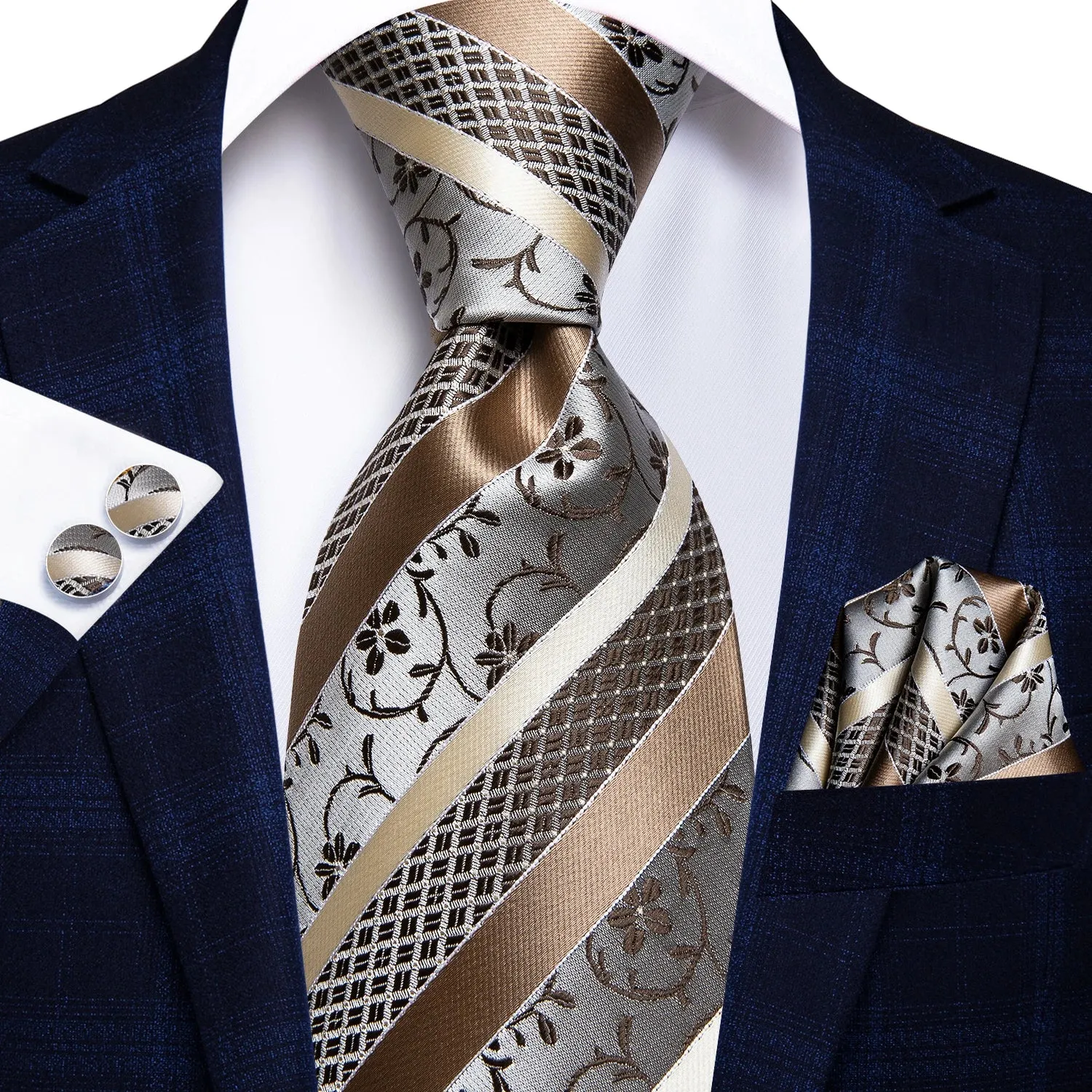 Hi-Tie Red Fashion Business Striped 100% Silk Men's Tie NeckTie 8.5cm Ties for Men Formal Luxury Wedding Quality Gravata
