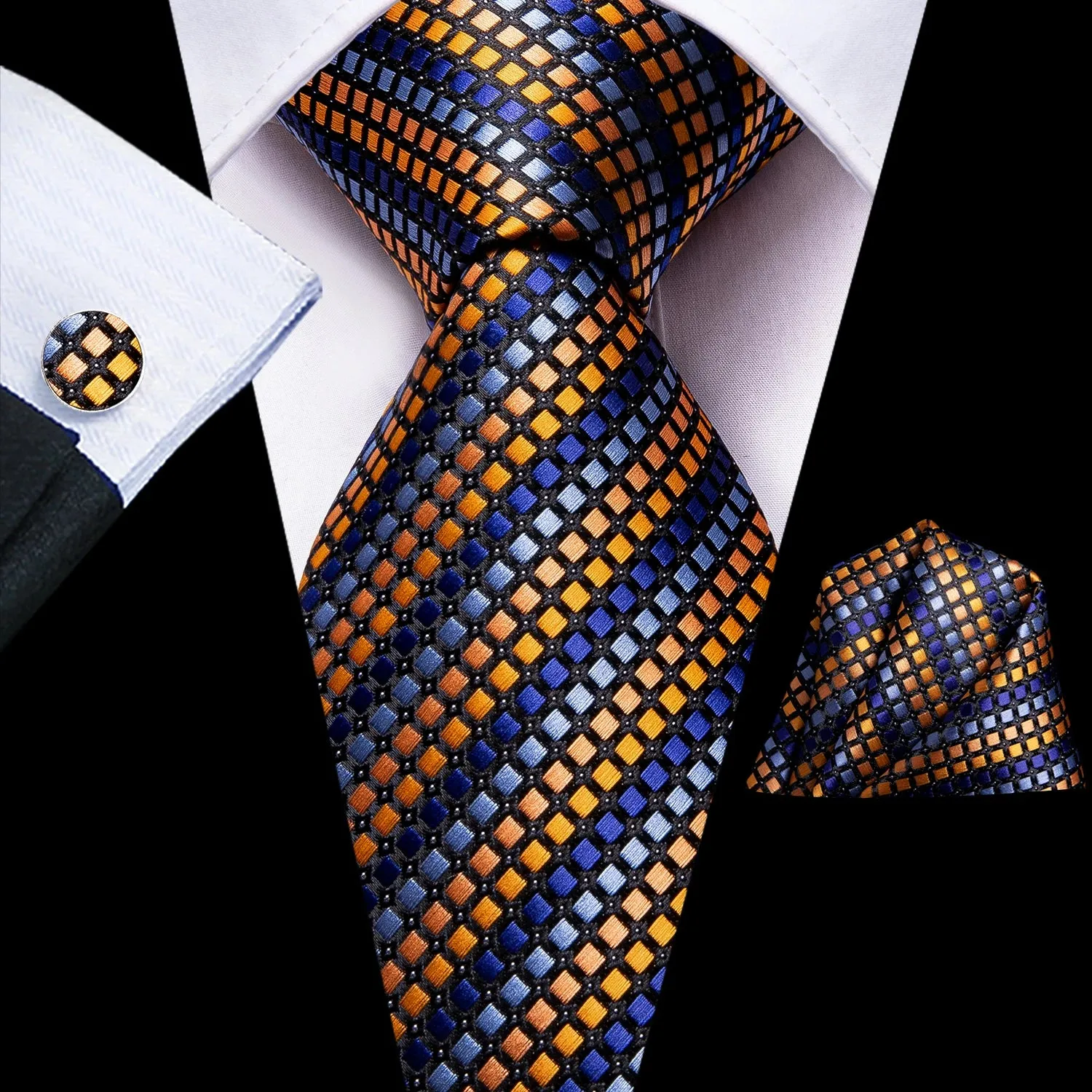 Hi-Tie Red Fashion Business Striped 100% Silk Men's Tie NeckTie 8.5cm Ties for Men Formal Luxury Wedding Quality Gravata