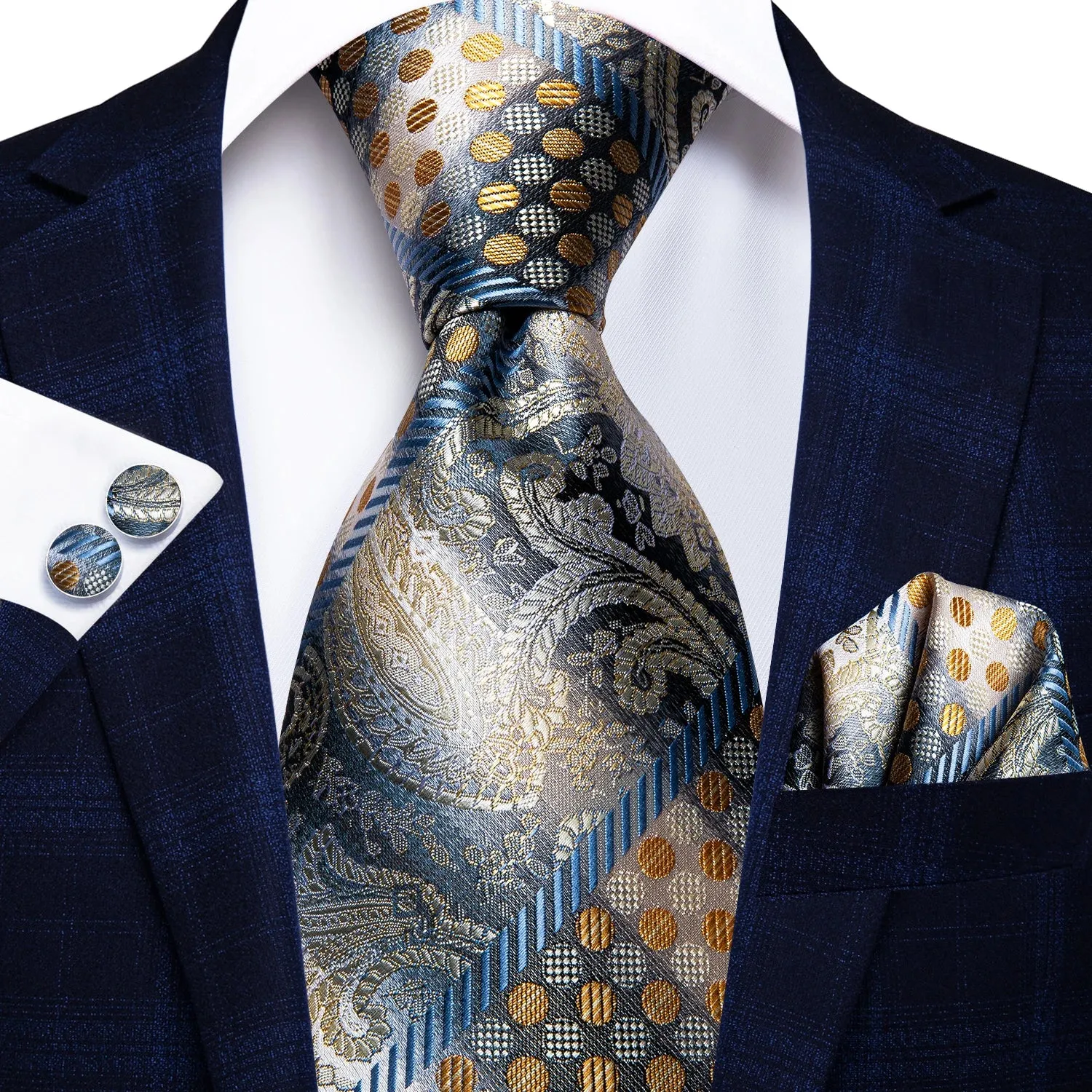 Hi-Tie Red Fashion Business Striped 100% Silk Men's Tie NeckTie 8.5cm Ties for Men Formal Luxury Wedding Quality Gravata