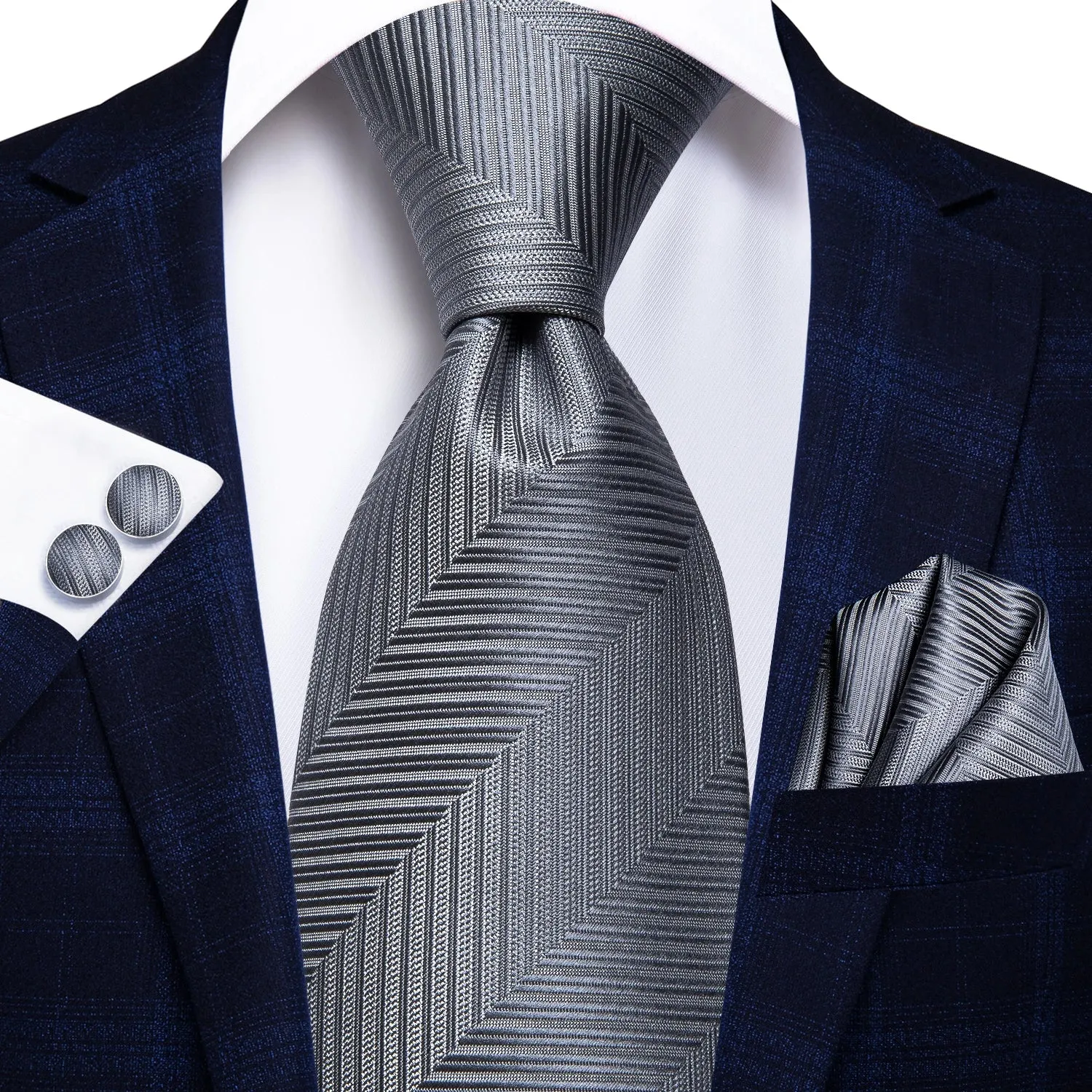 Hi-Tie Red Fashion Business Striped 100% Silk Men's Tie NeckTie 8.5cm Ties for Men Formal Luxury Wedding Quality Gravata