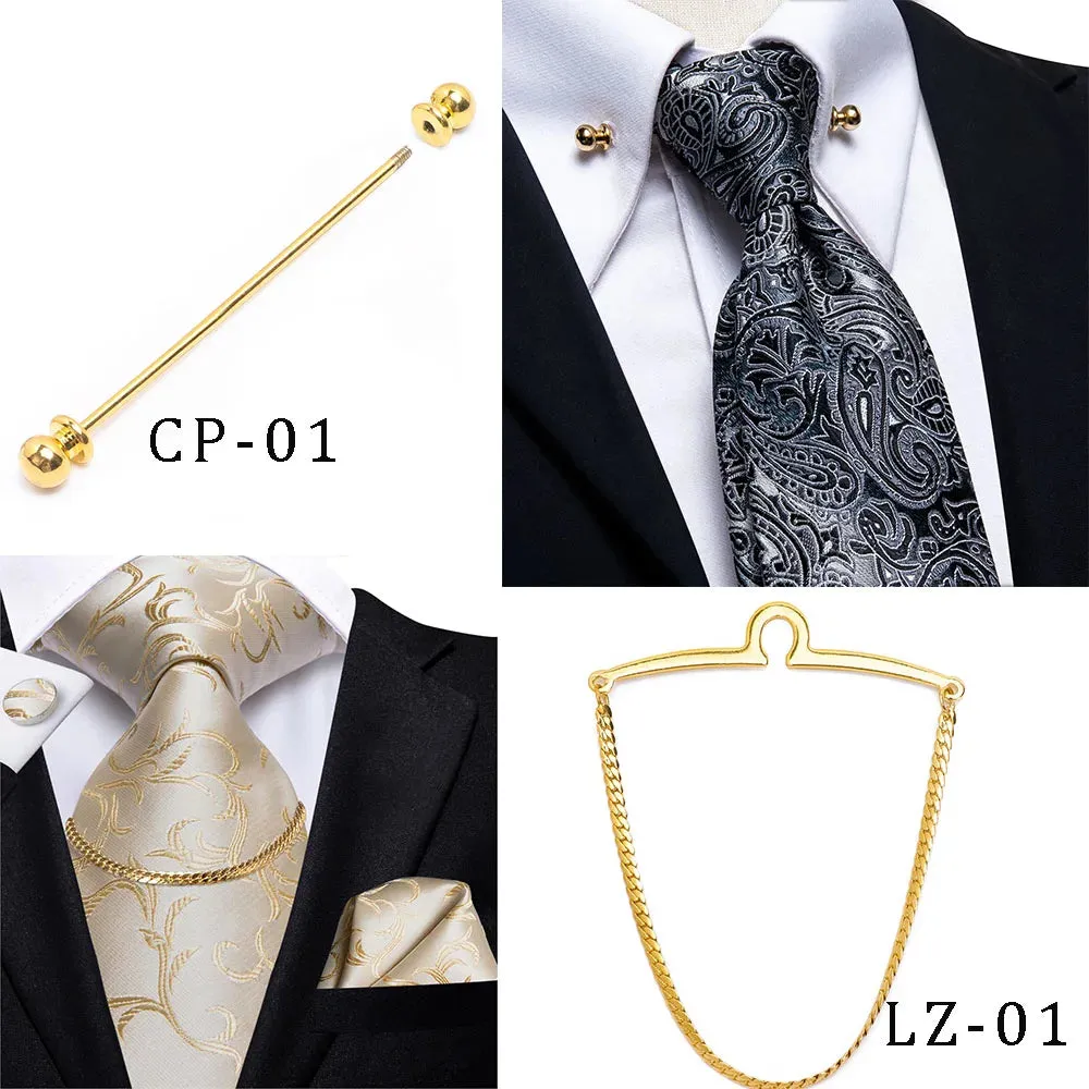 Hi-Tie Red Fashion Business Striped 100% Silk Men's Tie NeckTie 8.5cm Ties for Men Formal Luxury Wedding Quality Gravata
