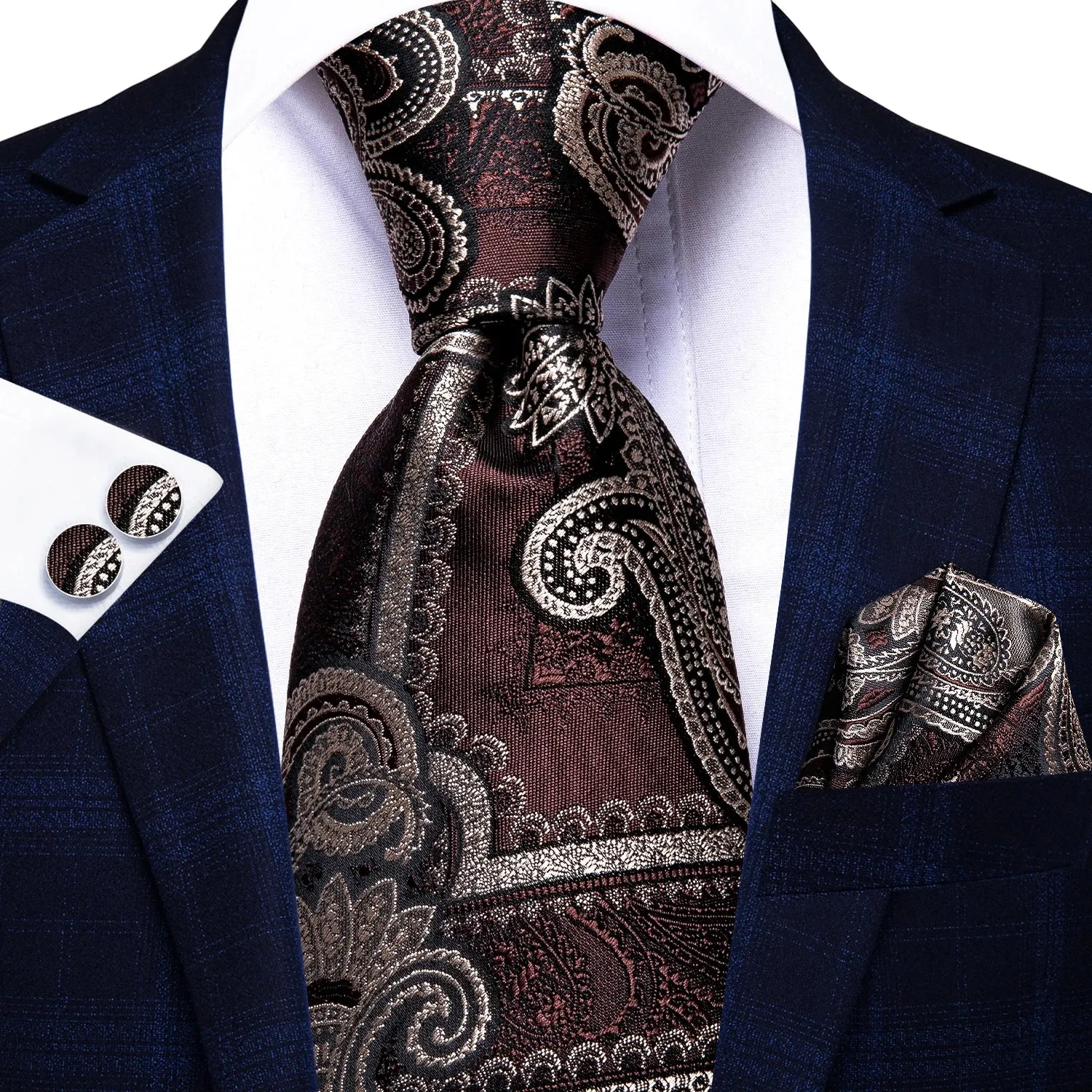 Hi-Tie Red Fashion Business Striped 100% Silk Men's Tie NeckTie 8.5cm Ties for Men Formal Luxury Wedding Quality Gravata