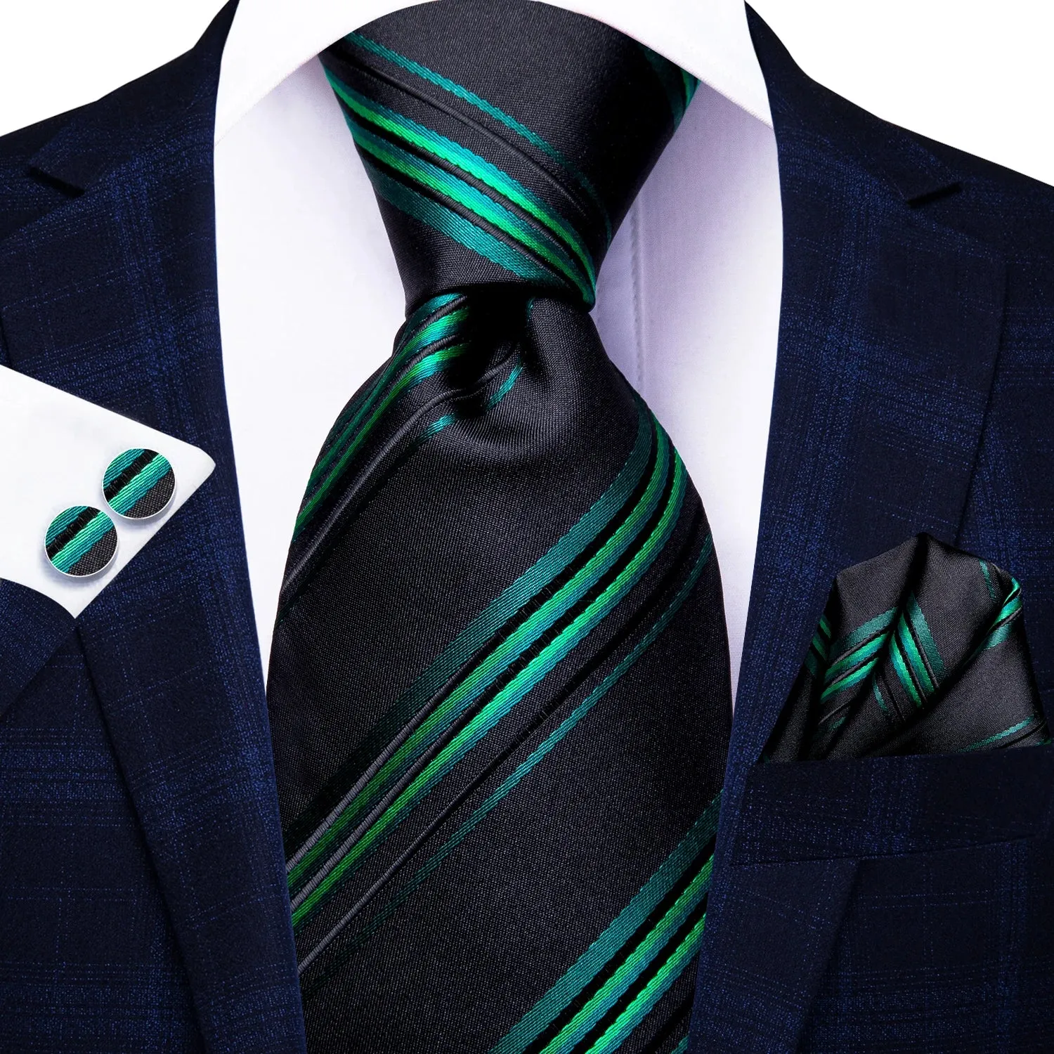 Hi-Tie Red Fashion Business Striped 100% Silk Men's Tie NeckTie 8.5cm Ties for Men Formal Luxury Wedding Quality Gravata