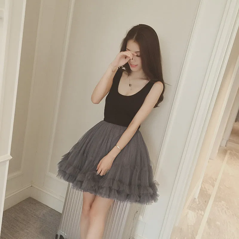 Korean fashion vest skirt dress two-piece outfit  AD0007