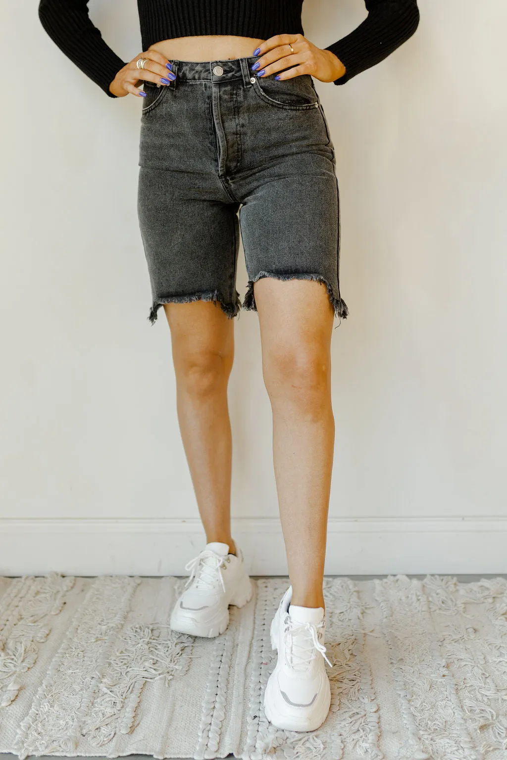 ladies denim bermuda shorts
