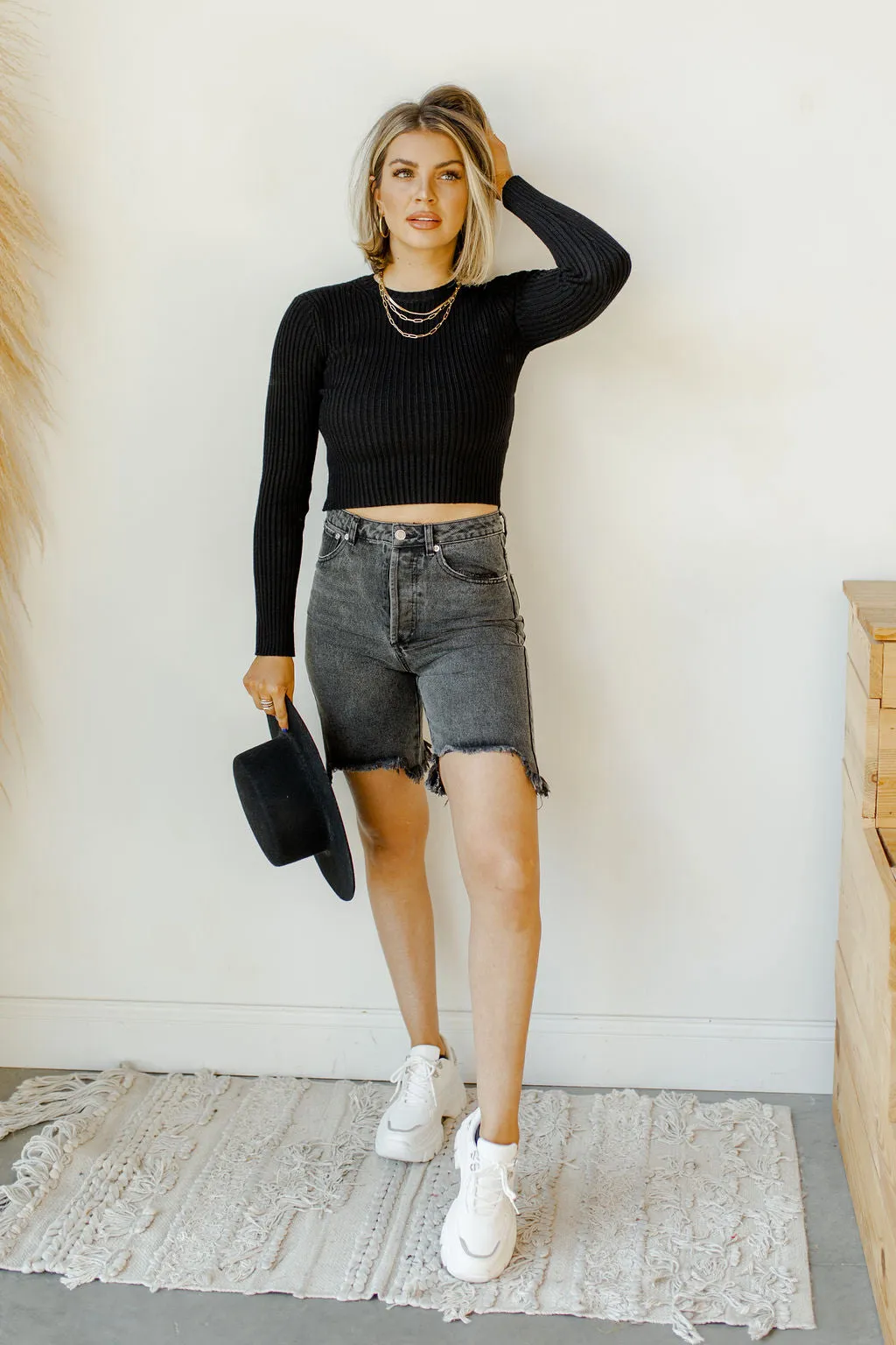 ladies denim bermuda shorts