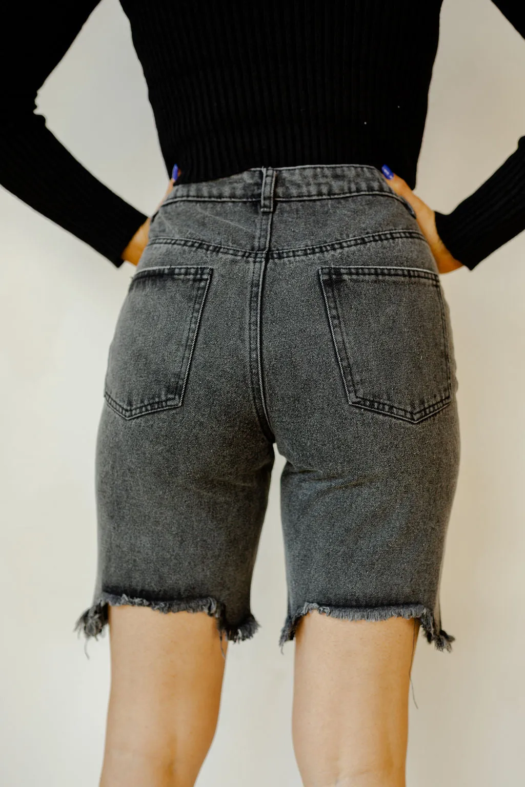 ladies denim bermuda shorts