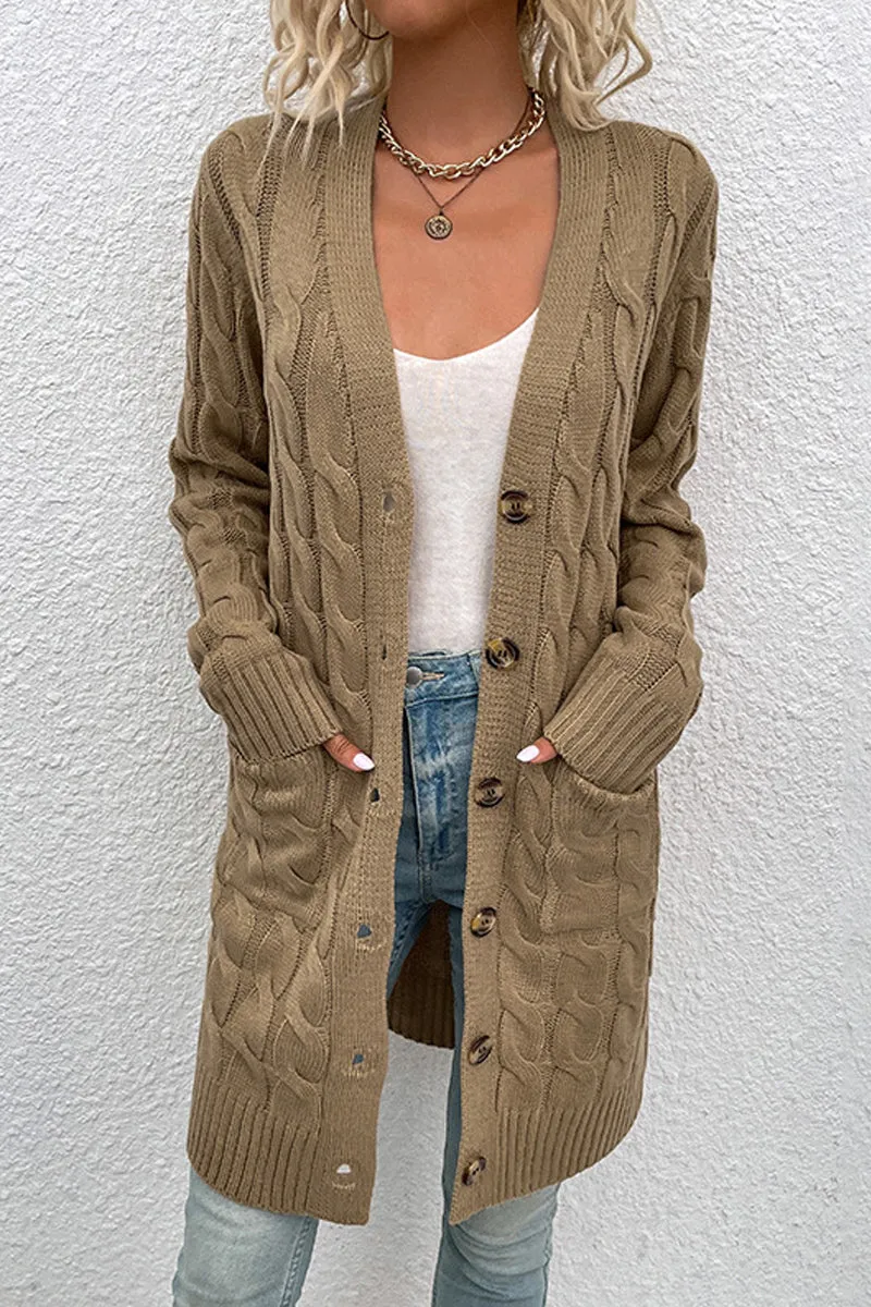 Long Knitted Sweaters Cardigan