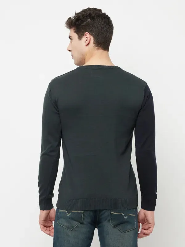 Men Mountain Green Sweaters