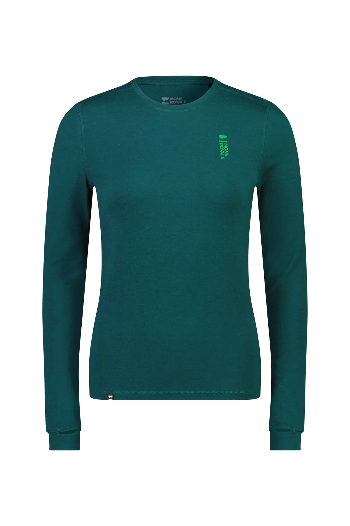 Mons Royale Cascade Flex 200 Long Sleeve Womens Evergreen