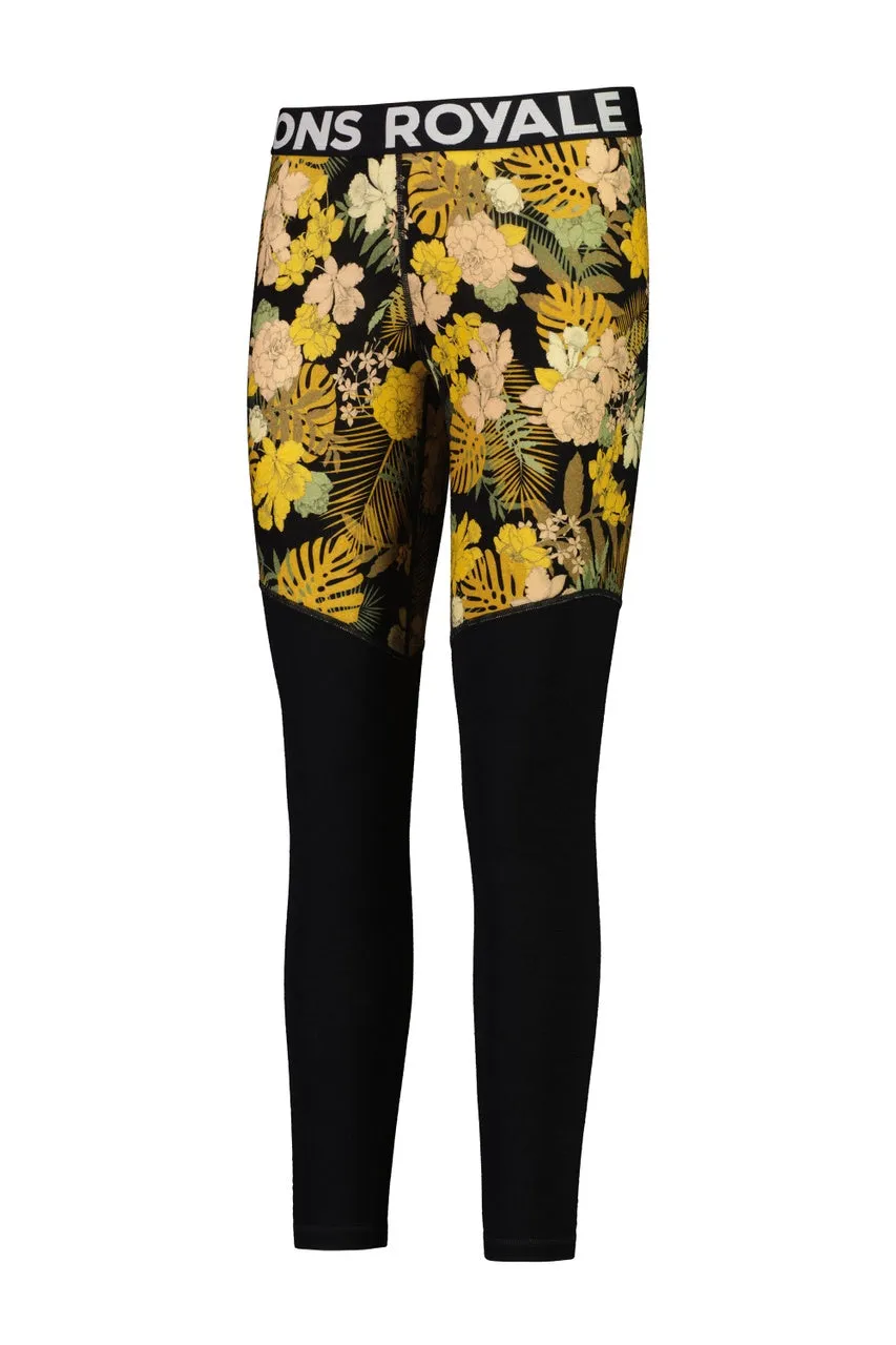 Mons Royale Cascade Legging Thermals Womens Floral Camo