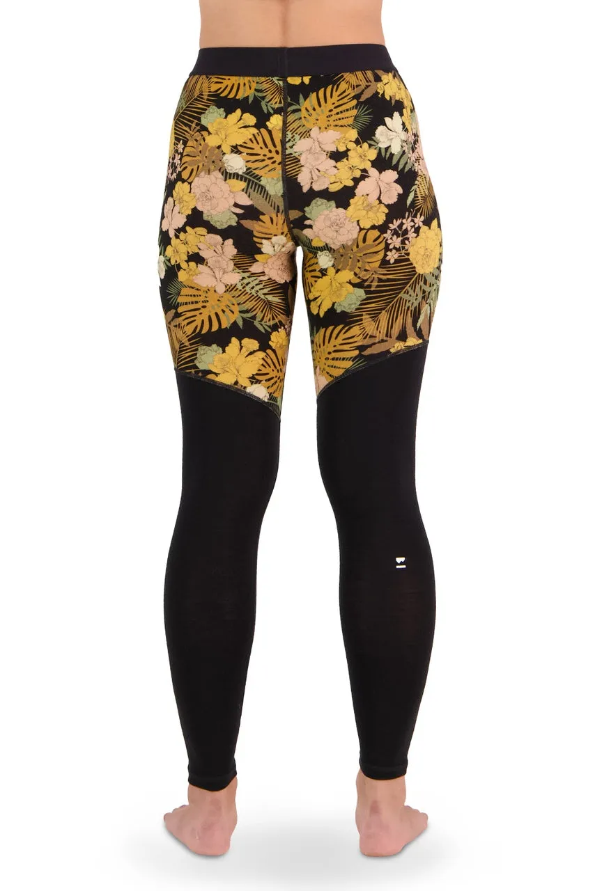 Mons Royale Cascade Legging Thermals Womens Floral Camo