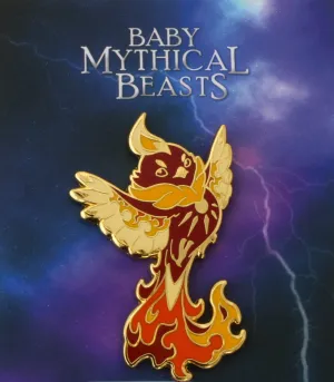 Mythical Beasts Pin (Baby Phoenix - Alternate Color) | 2" Hard Enamel Pin