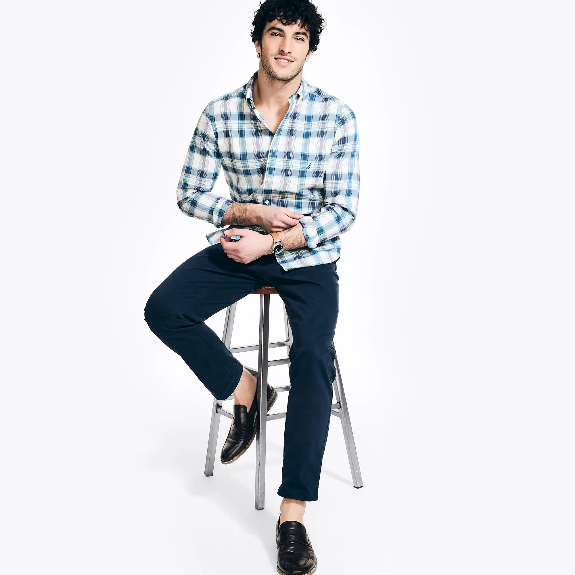 Nautica Men's Sustainably Crafted Plaid Shirt