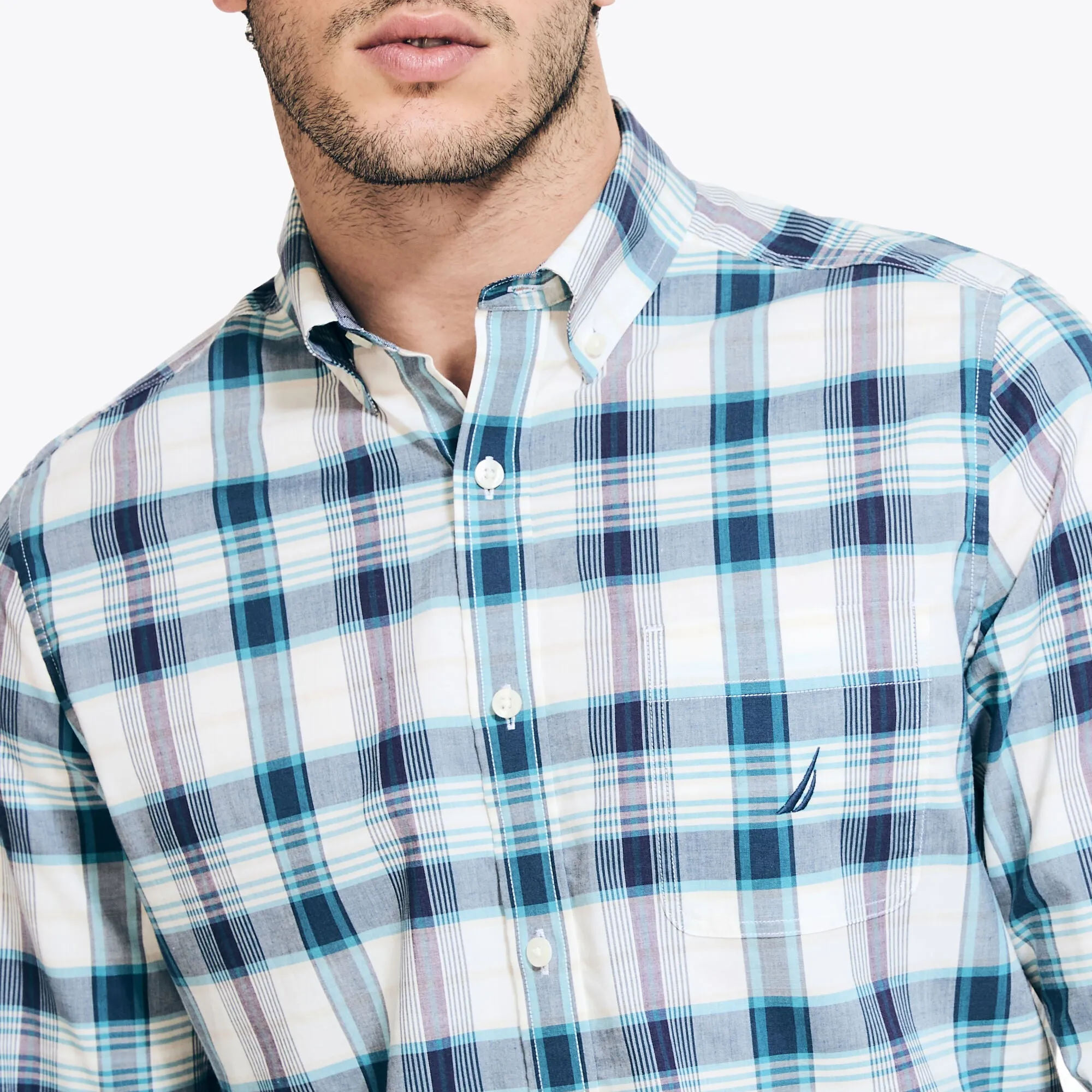 Nautica Men's Sustainably Crafted Plaid Shirt