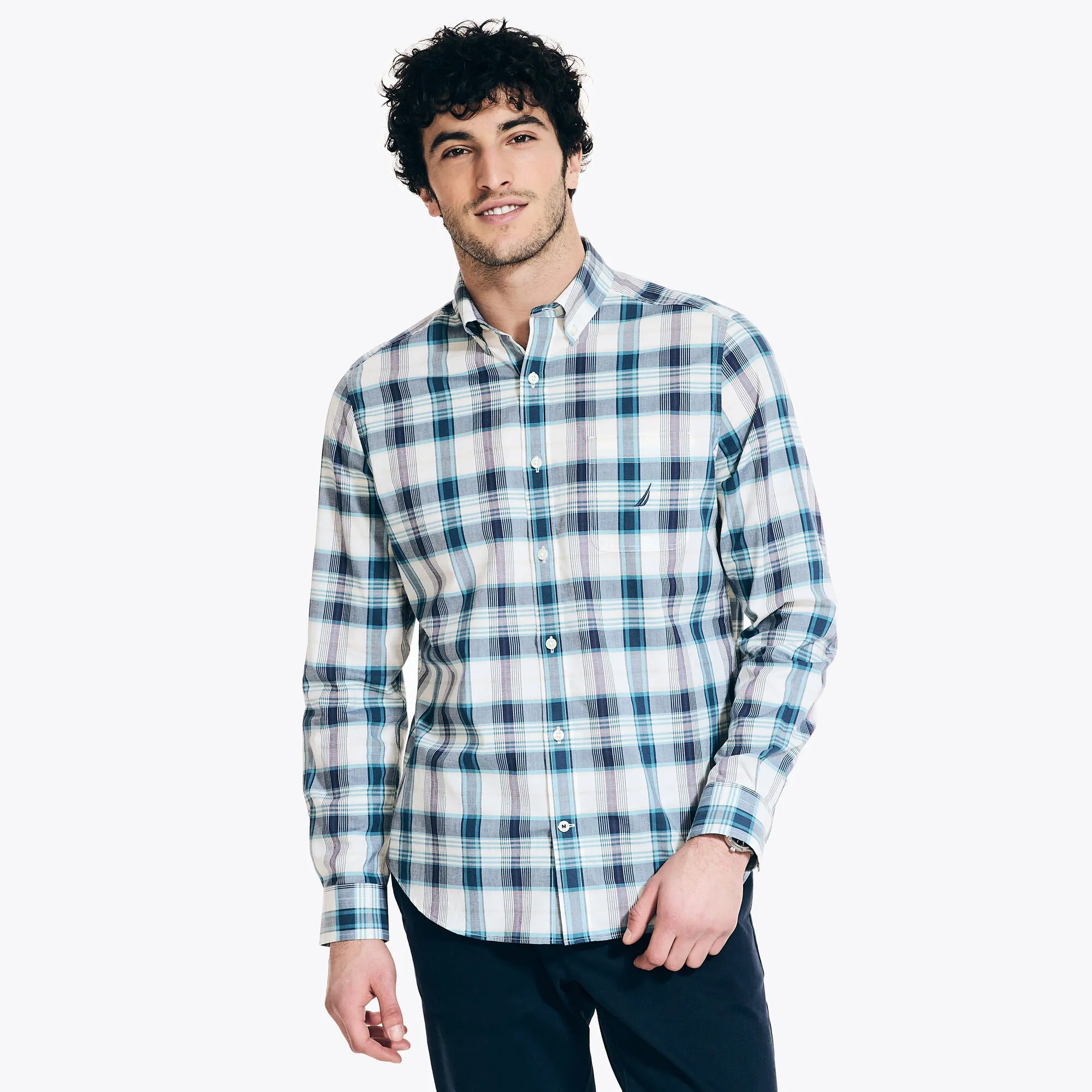 Nautica Men's Sustainably Crafted Plaid Shirt