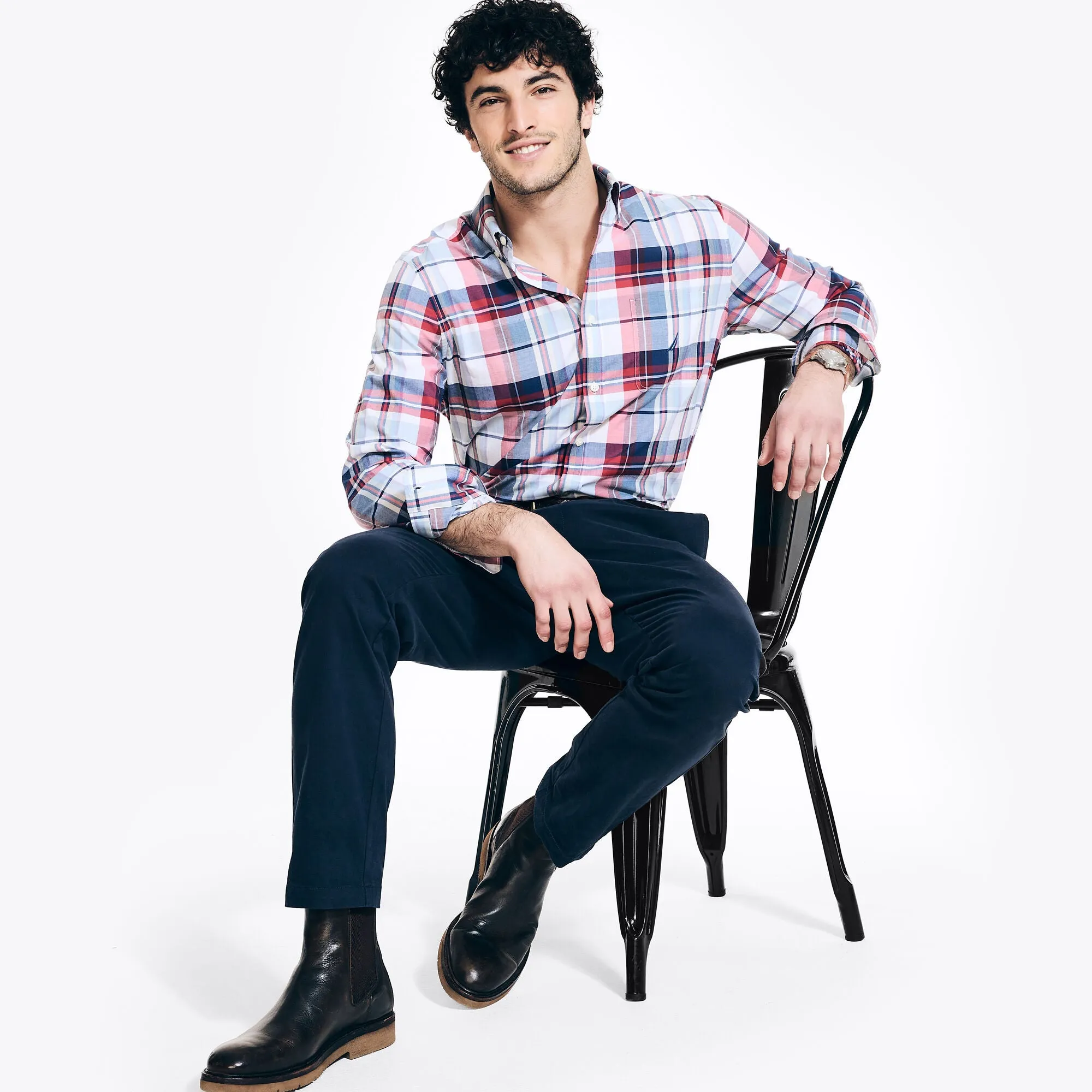 Nautica Men's Sustainably Crafted Plaid Shirt