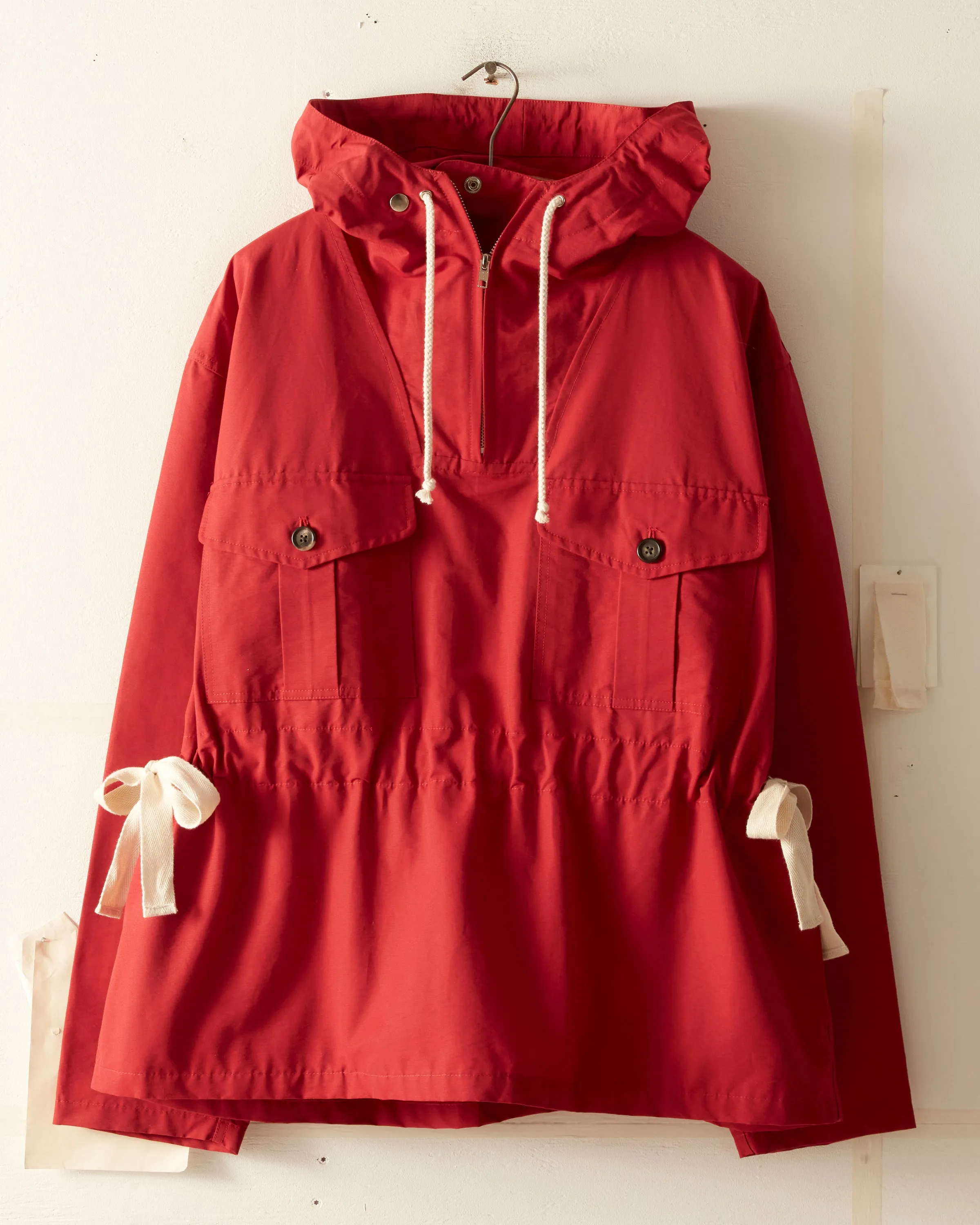 Nylon Tie Anorak - Red