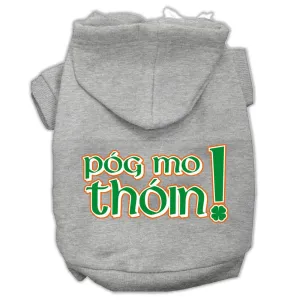 Pog Mo Thoin Screen Print Pet Hoodies Grey Size Xl (16)