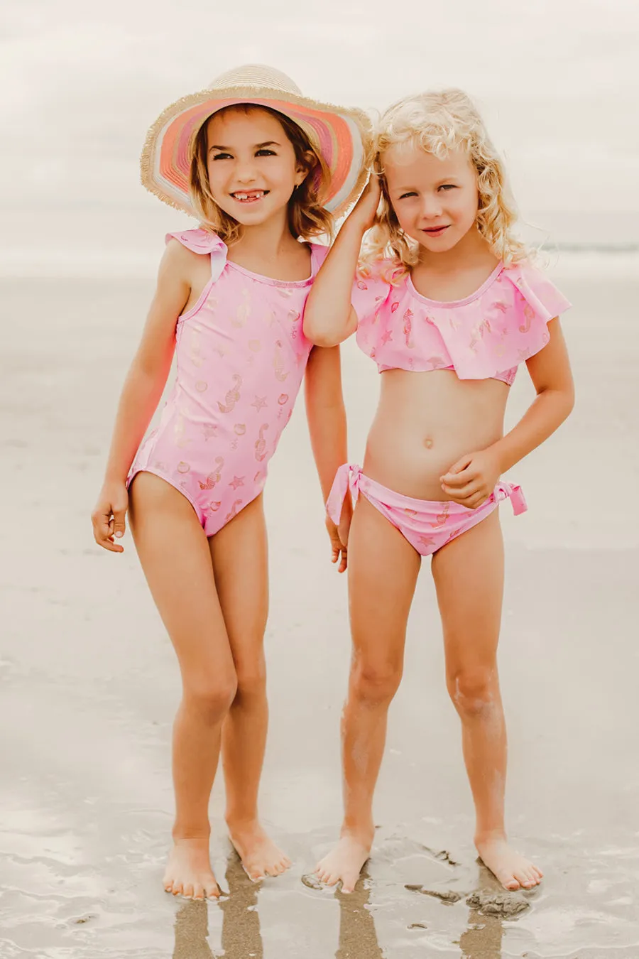 Snapper Rock Seahorse Sparkle Flutter Swimsuit (Size 4 left)