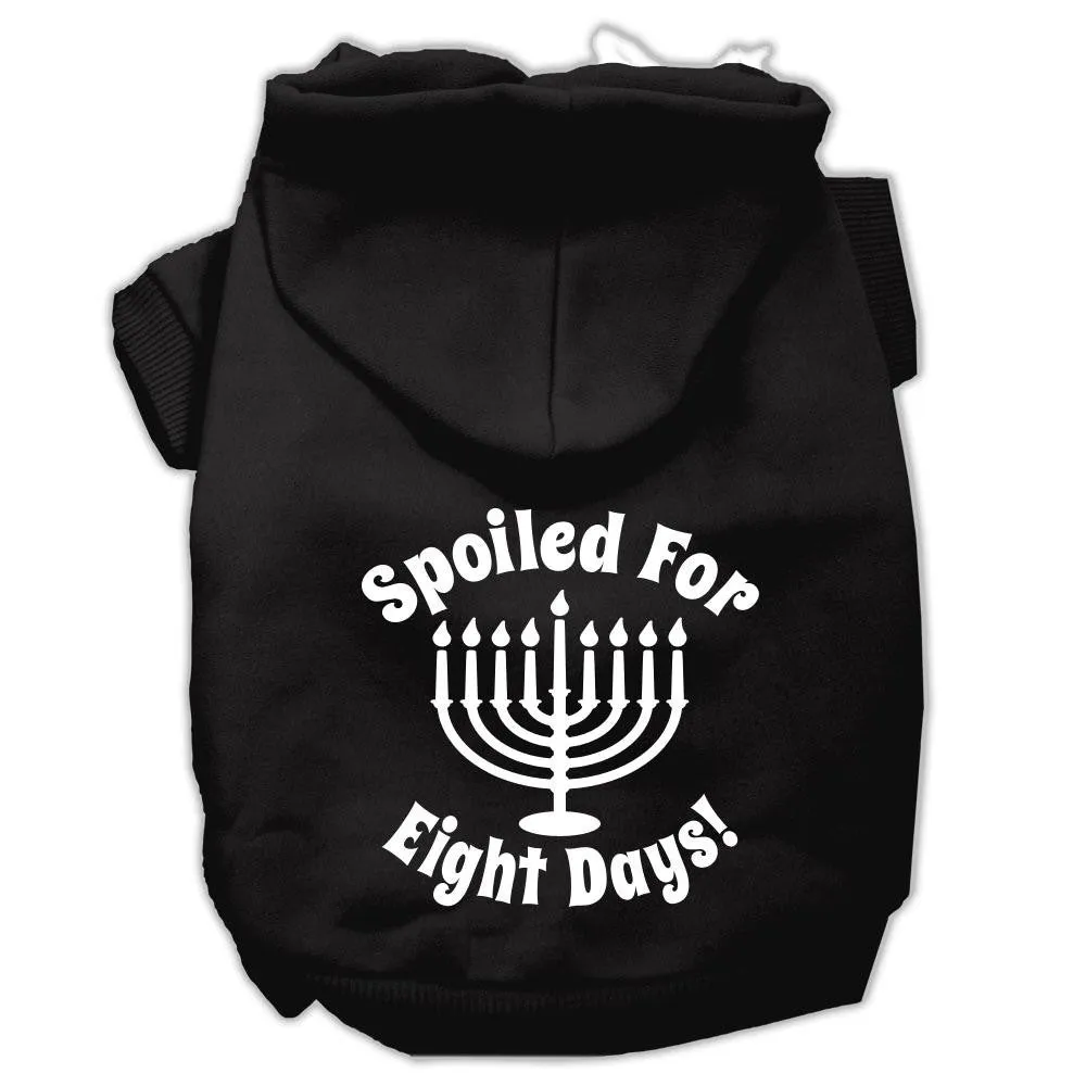 Spoiled for 8 Days Screenprint Dog Pet Hoodies Black Size Sm (10)