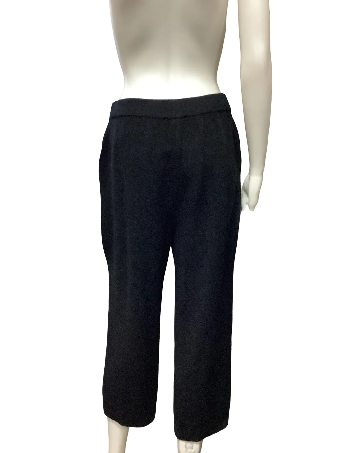 St. John Pant Black Knit Elastic Waist Size: 8