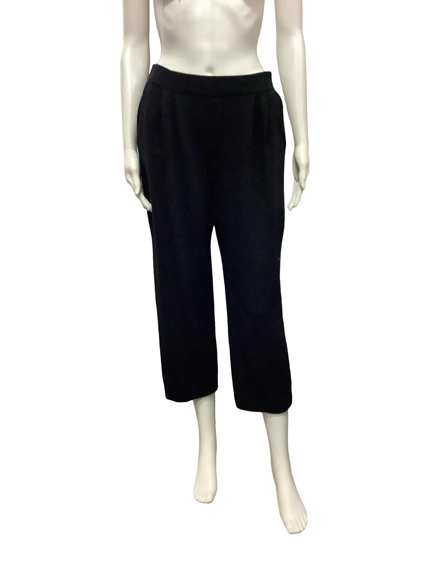 St. John Pant Black Knit Elastic Waist Size: 8
