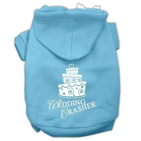 Wedding Crasher Screen Print Pet Hoodies Baby Blue Size Med (12)
