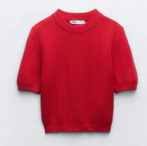 Zara red sweater